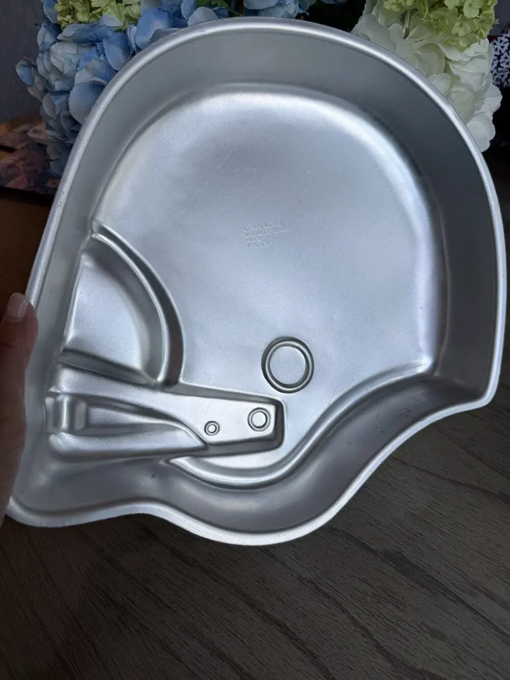 Vintage 1979 Wilton Aluminum Football Helmet Cake Pan #502-2723